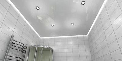 Натяжной парящий потолок в ванную на 6 кв.м