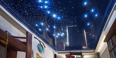 Потолок звездное небо в детскую комнату на 11 квадратов